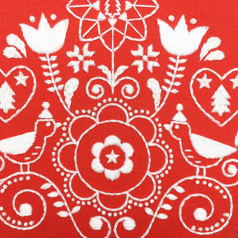 Christmas Redwork Embroidery Kit