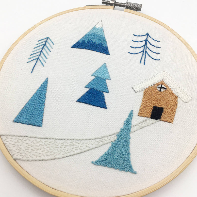sampler style Christmas embroidery kit handmade Christmas