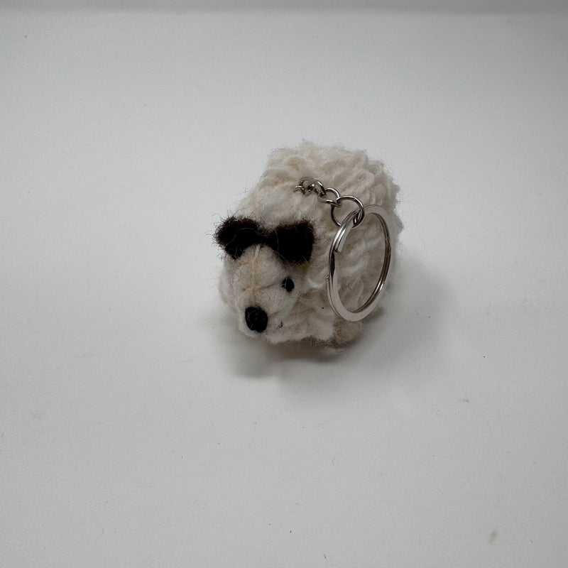 Woolly Sheep Felted Keyring