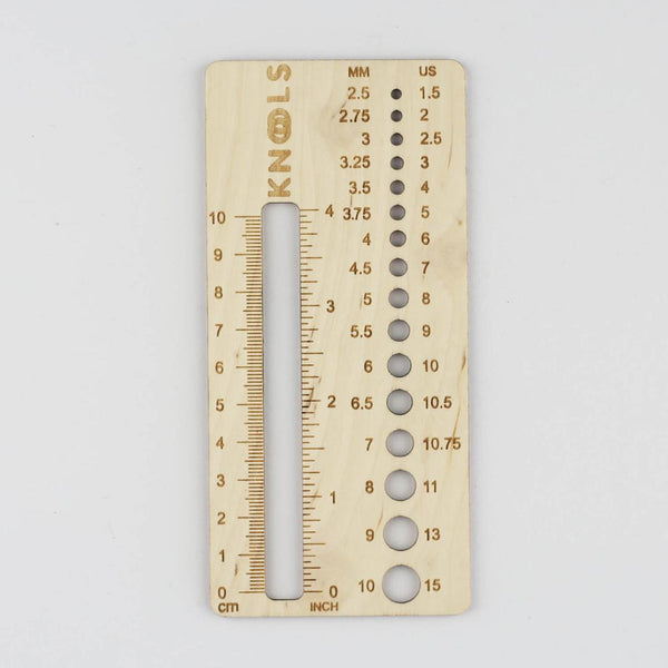 Knools Needle Gauge and Swatch Ruler