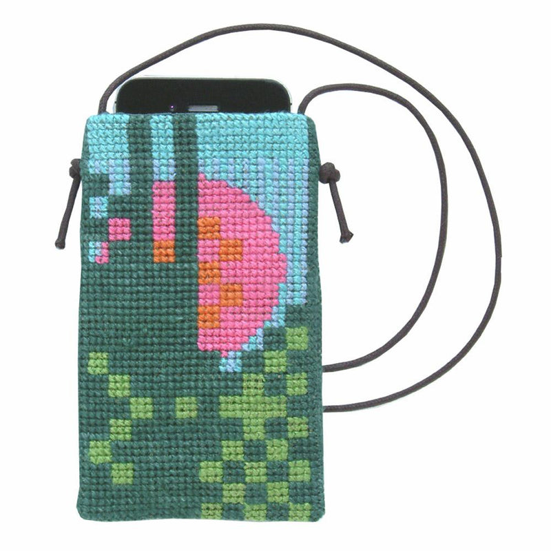 Fru Zippe Woollen Cross Stitch Kit: Sun Phone Case (3 colours available)