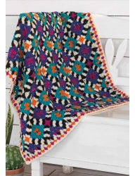 Liquorice Rose Blanket and Cushion Pattern by Emma Leith