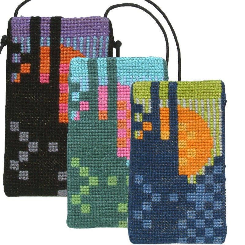 Fru Zippe Woollen Cross Stitch Kit: Sun Phone Case (3 colours available)