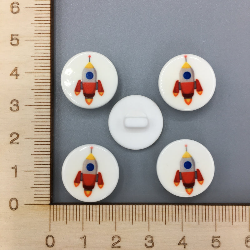 Orange Rocket Button B011