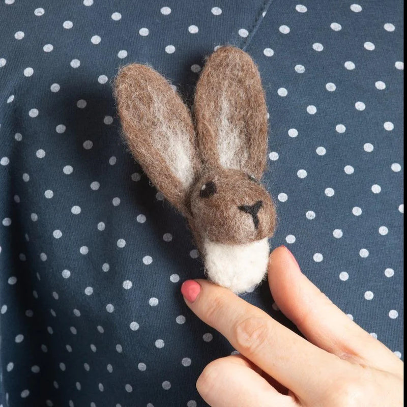 Hare Brooch Needle Felting Kit