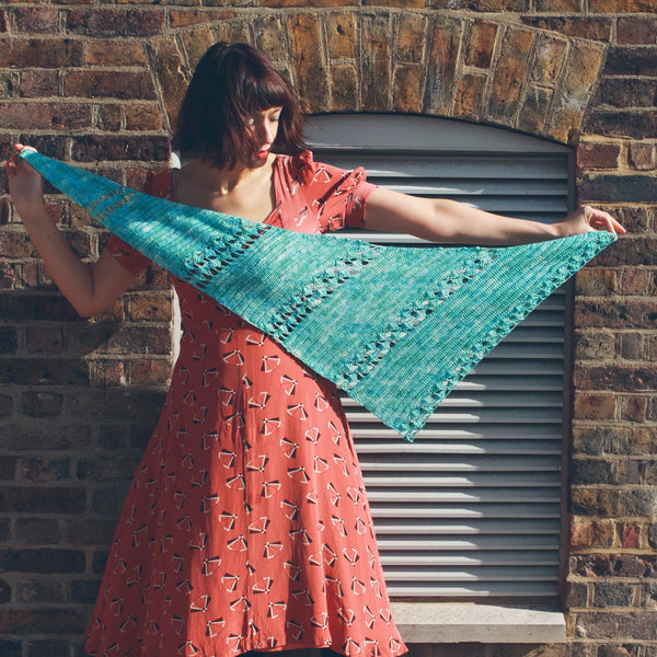 Sea Thistle Shawl Pattern by Kat Goldin